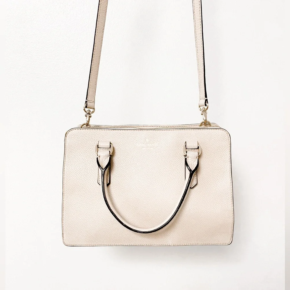 Kate Spade Mulberry Street Lise Fall Minimalist Chic Satchel‎ Beige Handbag